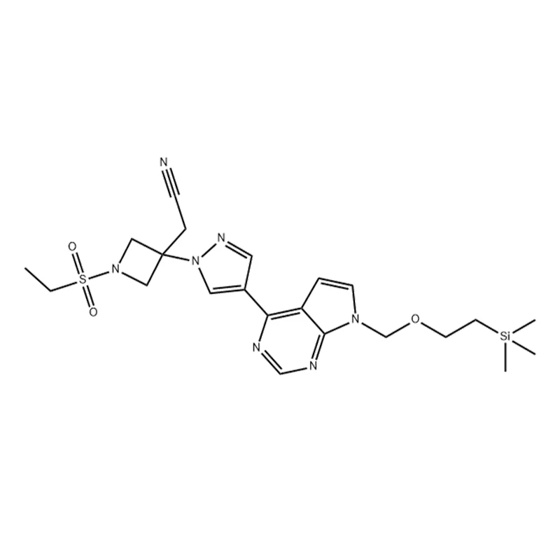 2-(1-(éthylsulfonyl)-3-(4-(7-((2-(triméthylsilyl)éthoxy)méthyl)-7H-pyrrolo[2,3-d]pyrimidin-4-yl)-1H-pyrazol-1-yl)azétidin-3-yl)acétonitrile