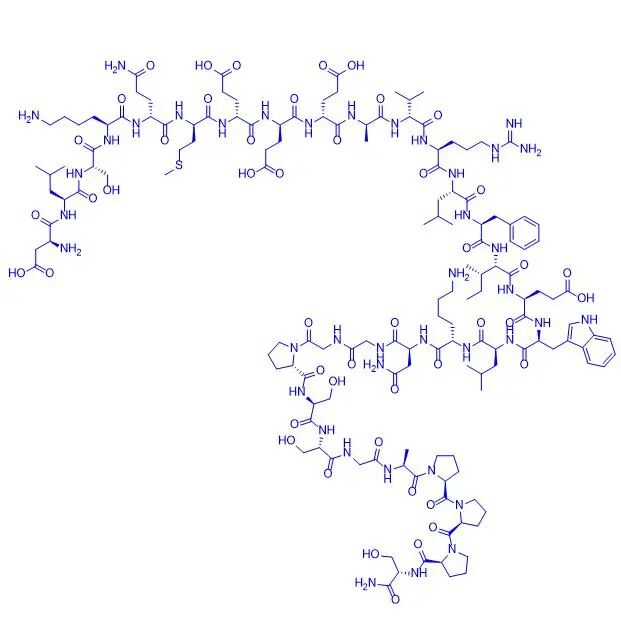 L'avexitide (Exendin(9-39) amide) est l'antagoniste des récepteurs GLP-1 qui se développe le plus rapidement dans le monde ; c'est un polypeptide linéaire composé de 31 acides aminés avec une modification amide C-terminale.