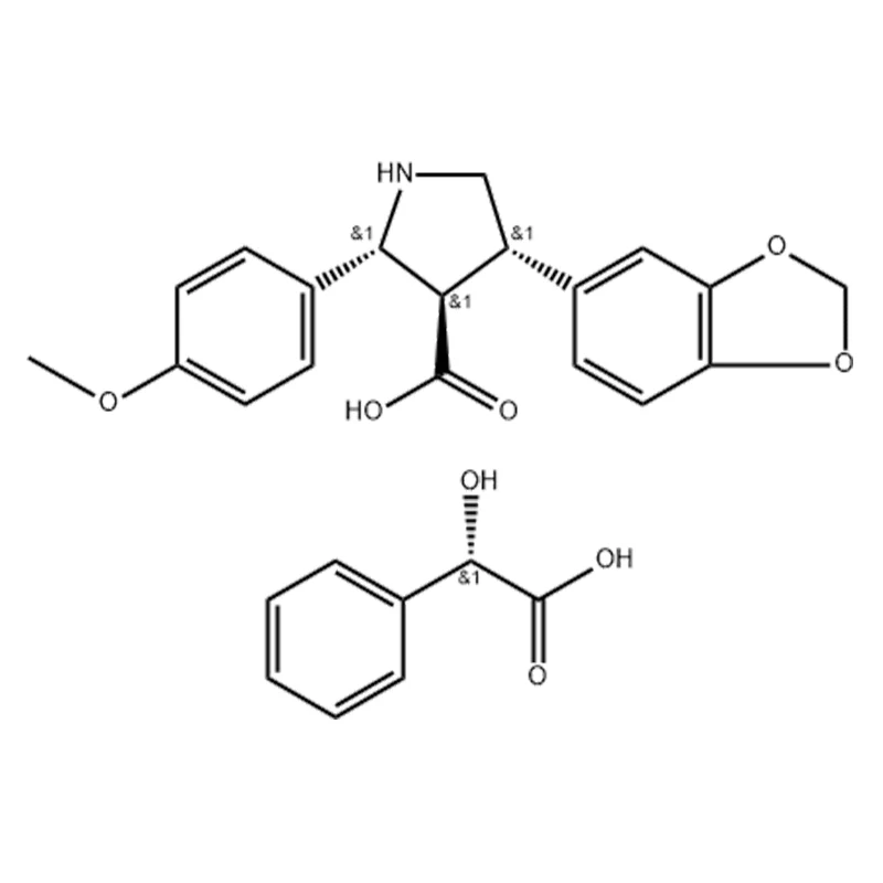 Acide 3-pyrrolidinecarboxylique, 4-(1,3-benzodioxol-5-yl)-2-(4-méthoxyphényl)-, (2R,3R,4S)-, (αS)-α-hydroxybenzèneacétate