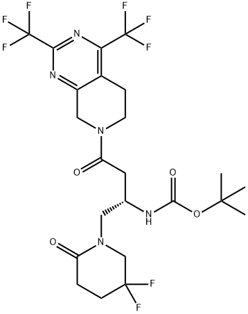 tert-butyle ((1S)-3-{2,4-bis(trifluorométhyl)-5,8-dihydropyrido[3,4-d]pyrimidin-7(6H)-yl}-1-[(5,5-difluoro-2-oxopiperidin-1-yl)méthyl]-3-oxopropyl)carbamate
